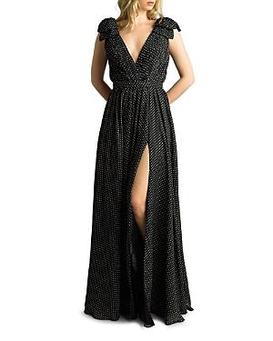 Basix Plunging Polka-dot Gown