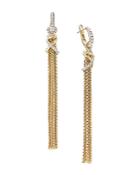 David Yurman Helena Tassel Earrings In 18k Yellow Gold With Diamonds