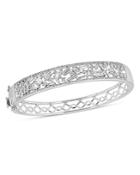 Bloomingdale's Scattered Baguette & Round Diamond Bangle Bracelet In 14k White Gold, 2.50 Ct. T.w. - 100% Exclusive
