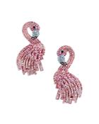 Baublebar Buenos Aires Mixed Crystal Flamingo Statement Earrings In Gold Tone