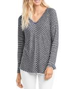 Nic+zoe Angled Relax Stripes Top