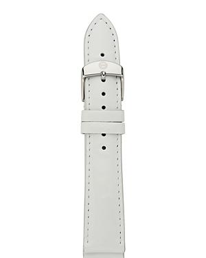 Michele White Patent Leather Watch Strap, 20mm