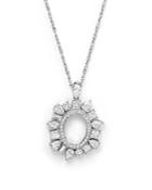 Diamond Pendant Necklace In 14k White Gold, 2.40 Ct. T.w.