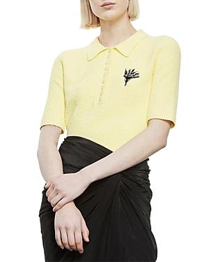The Kooples Embroidered Bouquet Polo Shirt