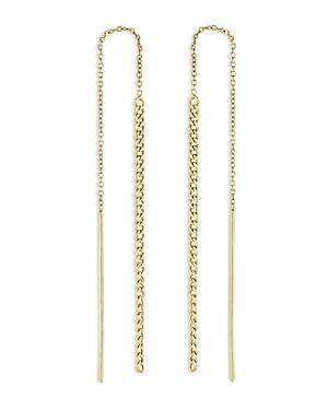 Zoe Chicco 14k Yellow Gold Curb Link Threader Earrings