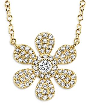 Moon & Meadow 14k Yellow Gold Diamond Flower Pendant Necklace, 18 - 100% Exclusive