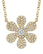 Moon & Meadow 14k Yellow Gold Diamond Flower Pendant Necklace, 18 - 100% Exclusive