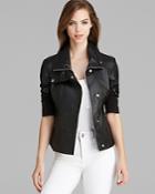 Dawn Levy New York Jacket - Drape Collar Leather High/low