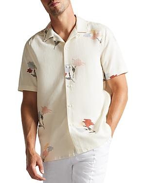Ted Baker Neele Regular Fit Floral Print Short Sleeve Shirt