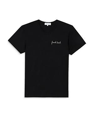 Maison Labiche French Touch Embroidered V Neck Tee