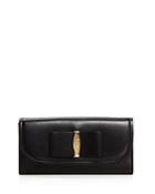 Salvatore Ferragamo Vara Luxe Ornament Leather Continental Wallet