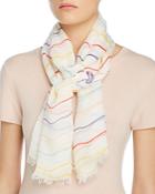 Barbour Squiggle Stripe Wrap Scarf
