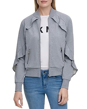 Dkny Ruffle Terry Track Jackey