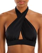 Norma Kamali Crisscross Halter Bikini Top