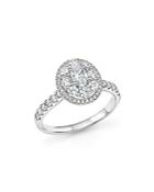 Bloomingdale's Diamond Oval Center Engagement Ring In 14k White Gold, 1.25 Ct. T.w. - 100% Exclusive
