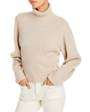 Vince Open Back Cashmere Turtleneck Sweater