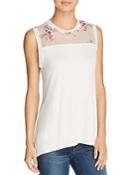 Kim & Cami Floral-embroidered Tank