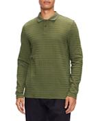 Ted Baker Chase Textured Long Sleeve Polo Shirt
