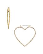 Aqua Crystal Open Heart Drop Earrings - 100% Exclusive