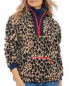 Vineyard Vines Leopard Print Super Sherpa Pullover