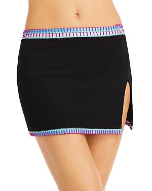 Platinum Inspired By Solange Ferrarini Crochet Trim Swim Skirt