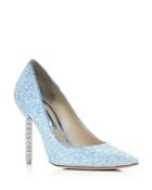 Sophia Webster Women's Coco Crystal Pointed Toe Glitter Leather High-heel Pumps