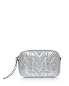 Mcm Logo Quilted Metallic Leather Belt Bag