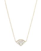 Adina Reyter 14k Yellow Gold Diamond Deco Fan Pendant Necklace, 16