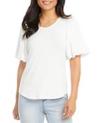 Karen Kane Satin Puff Sleeve Top