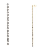 Nadri Adda Linear Earrings In 18k Gold & Ruthenium Plated Sterling Silver