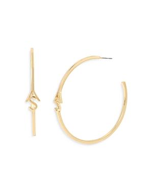Allsaints Logo Hoop Earrings