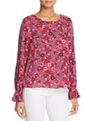 Finn & Grace Floral Keyhole Blouse