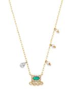 Meira T 14k Yellow Gold Freshwater Seed Pearl, Diamond & Opal Square Pendant Necklace, 18