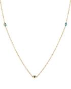 Chan Luu Evil Eye Station Necklace In 18k Gold-plated Sterling Silver, 15