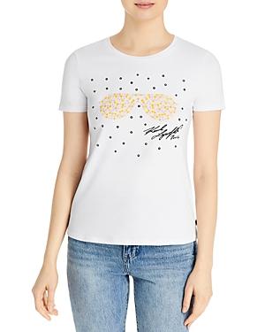Karl Lagerfeld Paris Flower Sunglasses Tee