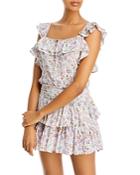 Loveshackfancy Shanely Printed Ruffled Mini Dress