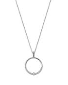 Bloomingdale's Diamond Circle Pendant Necklace In 14k White Gold, 0.25 Ct. T.w. - 100% Exclusive