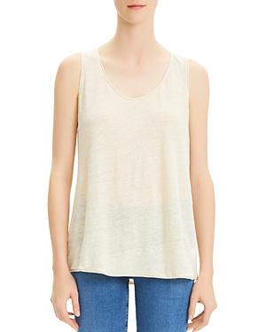 Theory Relaxed Linen Scoop Neck Tank