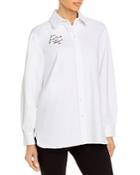 Karl Lagerfeld Paris Mercerized Knit Button-down Shirt