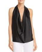 Ramy Brook Harriet Sleeveless Convertible Satin Halter Top