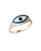 Bloomingdale's Enamel Evil Eye Ring In 14k Yellow Gold - 100% Exclusive