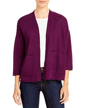 Eileen Fisher Cropped Three Quarter Sleeve Cardigan