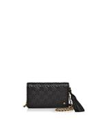 Tory Burch Fleming Flat Leather Wallet Bag