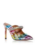 Kurt Geiger London Women's Duke Embellished Tie Dye Print High Heel Mules