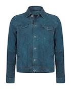 John Varvatos Star Usa Steven Leather Trucker Jacket
