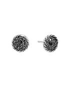 John Hardy Sterling Silver Classic Chain Round Stud Earrings