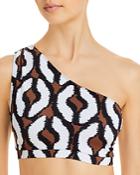 Max Mara Trofeo Printed One-shoulder Bikini Top