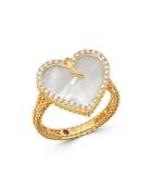Roberto Coin 18k Yellow Gold Mother-of-pearl & Diamond Heart Statement Ring - 100% Exclusive