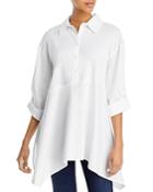 Cupio Roll Sleeve Asymmetrical Hem Tunic
