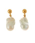 Oscar De La Renta Baroque Cultured Freshwater Pearl Drop Earrings